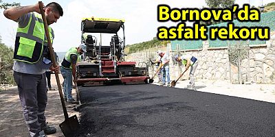 Bornova’da asfalt rekoru