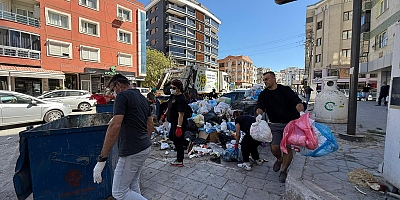BUCA’DA BİRİKEN ÇÖPLERE VATANDAŞ VE ESNAF TEPKİSİ