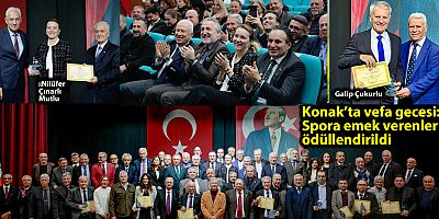 Konak’ta vefa gecesi: Spora emek verenler ödüllendirildi